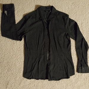 black polke dot work shirt